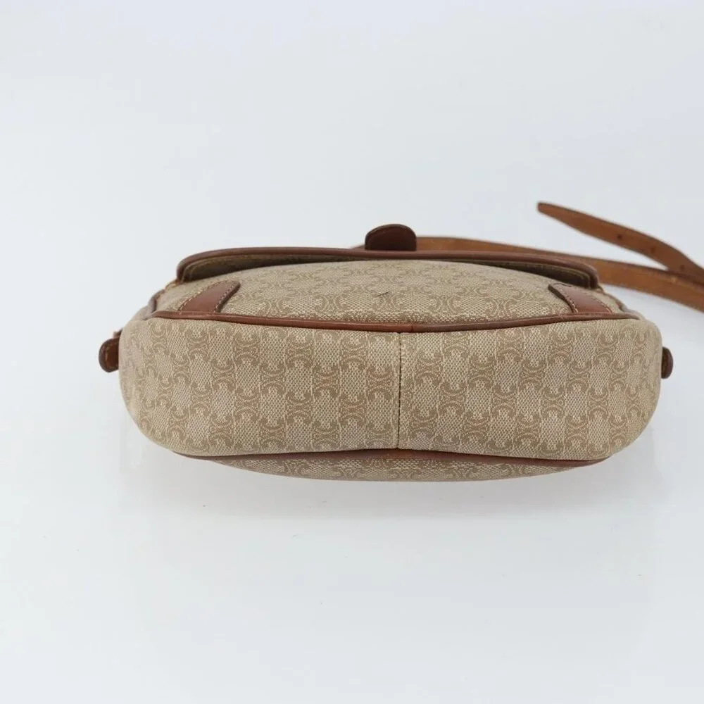 Authentic CELINE Macadam Canvas Shoulder Bag PVC Beige Gold - Picture 16 of 16